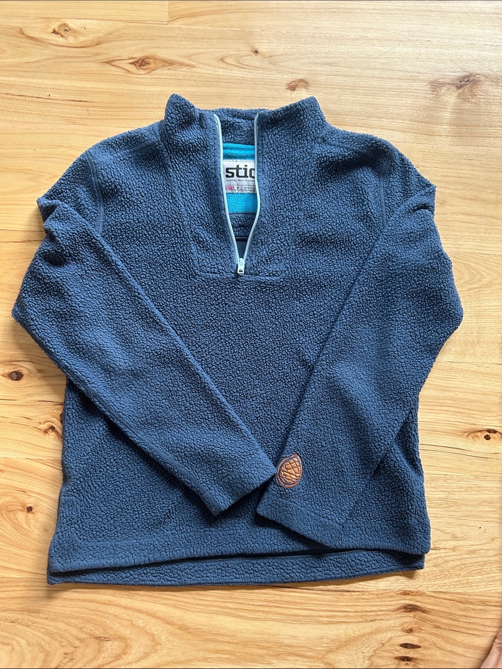 Stio Navy Blue Sherpa Quarter-Zip Pullover. Very comfortable, mild wear.